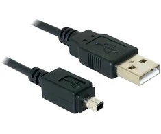 LAIDAS USB MINI(M) 4 PIN->USB-A(M) 2.0 1.5M JUODA (MITSUMI) DELOCK