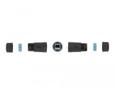 Delock kabelio jungtis RJ45 lizdas RJ45 lizdas Cat.6A atsparus vandeniui