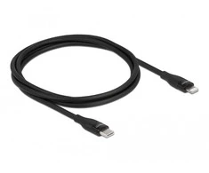 Delock Atblokuokite duomenų ir įkrovimo laidą USB Type-C™ su Lightning™ juodu 1 m MFi