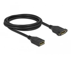 Delock DisplayPort 1.2 laidas, prijungtas prie lizdo, skirtas montuoti 4K 60 Hz 2 m