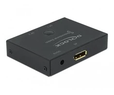 Šakotuvas Delock DisplayPort 2 – 1 dvikryptis jungiklis 8K 30 Hz