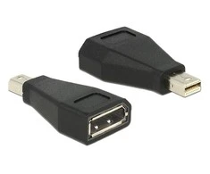 Delock Adapteris mini Displayport 1.2 vyriškas > Displayport moteriškas juodas