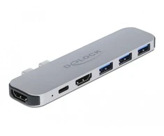 „Delock“ prijungimo stotelė, skirta „MacBook Dual HDMI 4K / PD / Hub“.