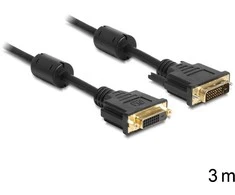 Delock ilgintuvas DVI 24+1 vyriškas > DVI 24+1 moteriškas 3 m juodas