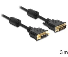 Delock ilgintuvas DVI 24+1 vyriškas > DVI 24+1 moteriškas 3 m juodas