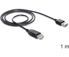 DELOCK kabelis EASY-USB 2.0-A kištukas > USB 2.0-A moteriškas prailginimas 1 m