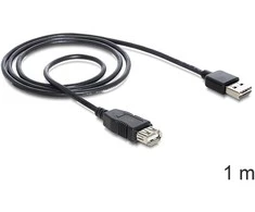 DELOCK kabelis EASY-USB 2.0-A kištukas > USB 2.0-A moteriškas prailginimas 1 m