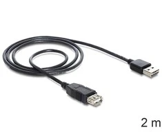 USB kabelis Delock USB-A - USB-A 2 m Juodas (83371)
