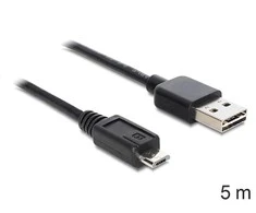Delock Cable EASY-USB 2.0 Type-A kištukas > USB 2.0 Type Micro-B kištukas 5 m juodas