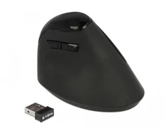 Delock Ergonomic USB pelė vertikali - belaidė - juoda