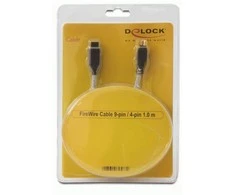 Delock Firewire 9-PIN - Firewire 4-PIN, 1 m, Baltas (82588)