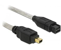 „FIREWIRE“ LAIDAS 1394B(M) 9 PIN->1394A(M) 4 PIN 2M DELOCK