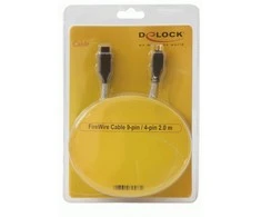 „FIREWIRE“ LAIDAS 1394B(M) 9 PIN->1394A(M) 4 PIN 2M DELOCK