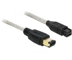Delock Fejerverkai 9- pin - Fejerverkai 6- pin, 1m, skaidrūs (82595)