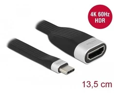 Delock FPC juostinis kabelis USB Type-C™ į HDMI (DP Alt režimas) 4K 60 Hz 13,5 cm