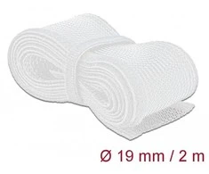 OPLOT NA KABLE DELOCK 2M 19MM RZEP Baltas POLIESTER