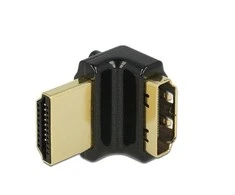 ADAPTER HDMI(M)->HDMI(F) 4K 60HZ KAMPINIS GÓRA JUODA METALOWA OBUDWA DELOCK