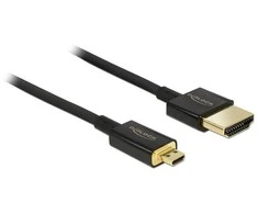 Kabelis Delock Juodas HDMI Micro - HDMI 2m (84783)