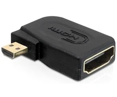 ADAPTER HDMI MICRO(M)->HDMI(F) KAMPINIS 90" DELOCK