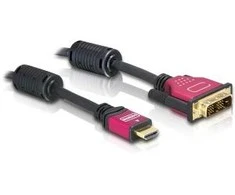 Delock High Speed HDMI laidas, HDMI A kištukas > DVI kištukas 2 m