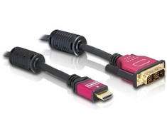 Kabelis Delock HDMI - DVI-D 5m raudona (84344)