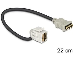 Keystone modulis su kabeliu DeLOCK HDMI ho-ho, 22cm, pilkas /86326