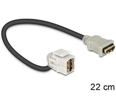 Keystone modulis su kabeliu DeLOCK HDMI ho-ho, 22cm, pilkas /86326