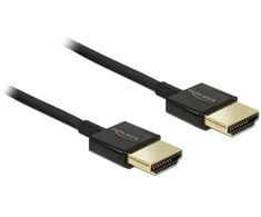 DELOCK kabelis didelės spartos HDMI su eternetu – HDMI-A kištukas > HDMI-A vyriškas 3D 4K 4,5 m Active Slim Premium