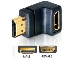 Delock Adapteris HDMI Stecker > HDMI Buchse 90° unten