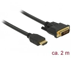 DELOCK HDMI į DVI 24+1 dvikryptis kabelis 2 m