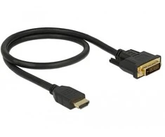 DELOCK HDMI į DVI 24+1 kabelis dvikryptis 0,5 m