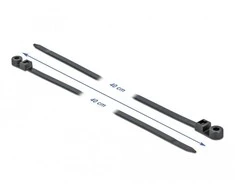Delock DELOCK Kabelbinder mit Befestigungsöse L400xB7,6mm bl. 10St.