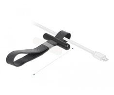 Delock Kabelbinder mit Gummischlaufe juodas