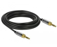 Kabelis Delock Jack 3.5mm - Jack 3.5mm 5m sidabrinė (85788)