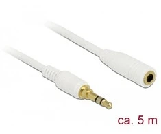 Delock kabelio lizdas 3,5 mm – 3,5 mm lizdas, 5 m baltas (85591)