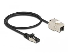 Delock Cable RJ45 kištukas prie Keystone modulio RJ45 lizdo Cat.6A 50 cm juodas