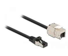 Delock Cable RJ45 kištukas prie Keystone modulio RJ45 lizdo Cat.6A 5 m juodas