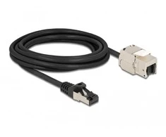 Delock Cable RJ45 kištukas prie Keystone modulio RJ45 lizdo Cat.6A 3 m juodas