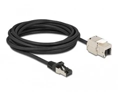 Delock Cable RJ45 kištukas prie Keystone modulio RJ45 lizdo Cat.6A 5 m juodas