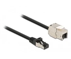 Delock Cable RJ45 kištukas prie Keystone modulio RJ45 lizdo Cat.6A 2 m juodas