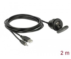 Delock USB garso instaliacijos laidas - lizdas + USB A lizdas 2m
