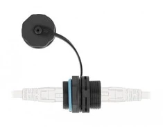 Delock kabelio jungtis RJ45 lizdas RJ45 lizdas Cat.6A su sandarinimo dangteliu