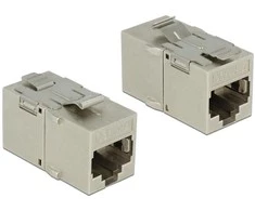 Delock Delock Modulis Keystone su RJ45 lizdas > RJ45 lizdas Cat.6A metalinis