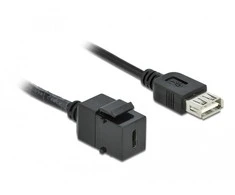 Delock Keystone modulis USB 2.0 C lizdas > USB 2.0 A lizdas su laidu