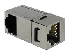 Delock Keystone RJ45 Buchse > Buchse Cat.6 90°