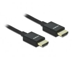DELOCK HDMI koaksialinis M/M v2.1 kabelis 0.5m 8K 60Hz braiding juodas