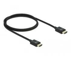 DELOCK HDMI koaksialinis M/M v2.1 kabelis 1m 8K 60Hz braiding juodas