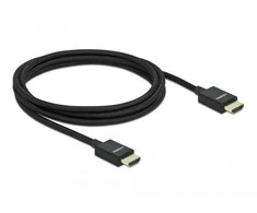 DELOCK HDMI koaksialinis M/M v2.1 kabelis 2m 8K 60Hz braiding juodas