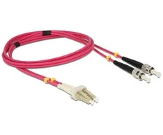 Delock Kabelis Lichtwellenleiter LC > ST Multimode OM4 1 m