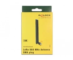 Šakotuvas Delock LoRa 868 MHz antena SMA St. 3 dBi įvairiakryptė 6+ pakreipimo jungtis juoda